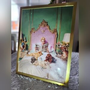 Glitter Girl & Dogs Wall Art Frame